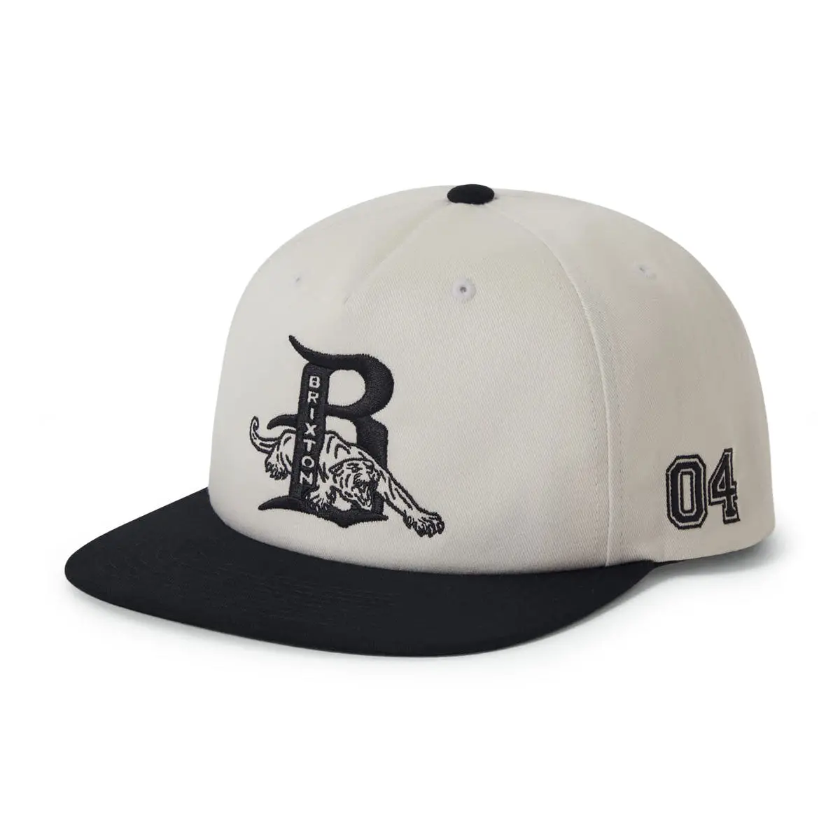 Brixton Predator Mp Snapback Hat - Off White/Black 1