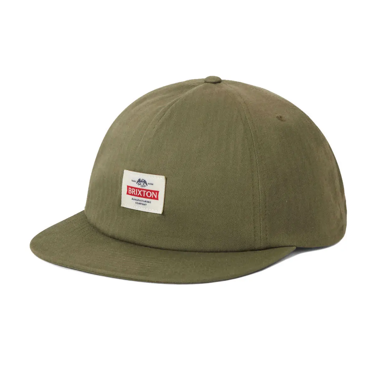 Brixton Pinnacle Mp Snapback Hat - Washed Olive Green 1
