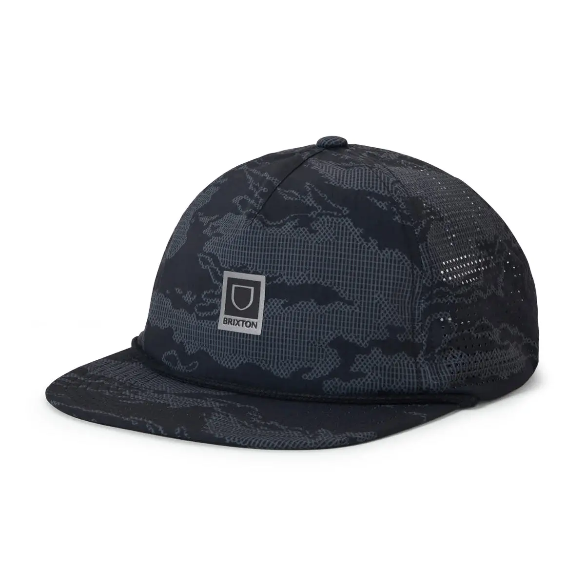 Brixton Journey Mp Performance Snapback Hat - Black Tiger Camo 1