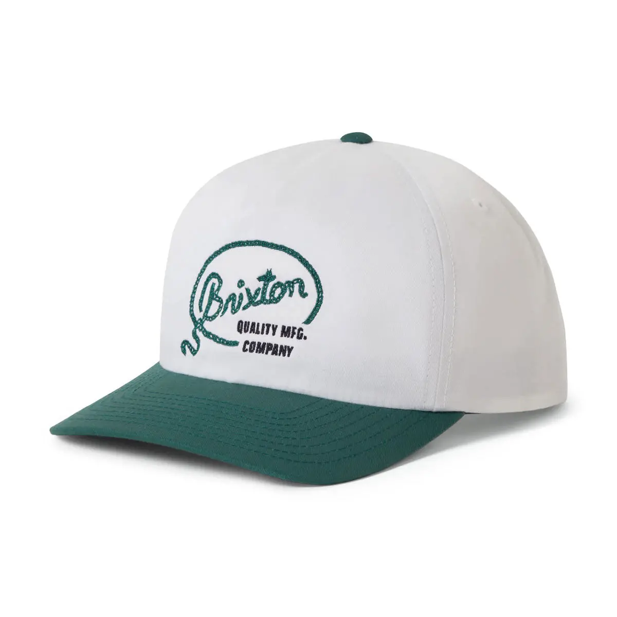Brixton Gallatin Mp Snapback Hat - Off White/Primal Green 1