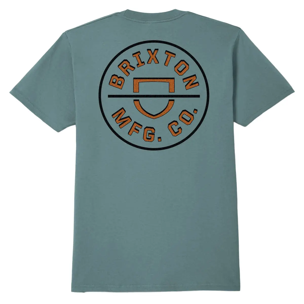 Brixton Crest Ii T-Shirt - Ocean Breeze/Black/Rust 1