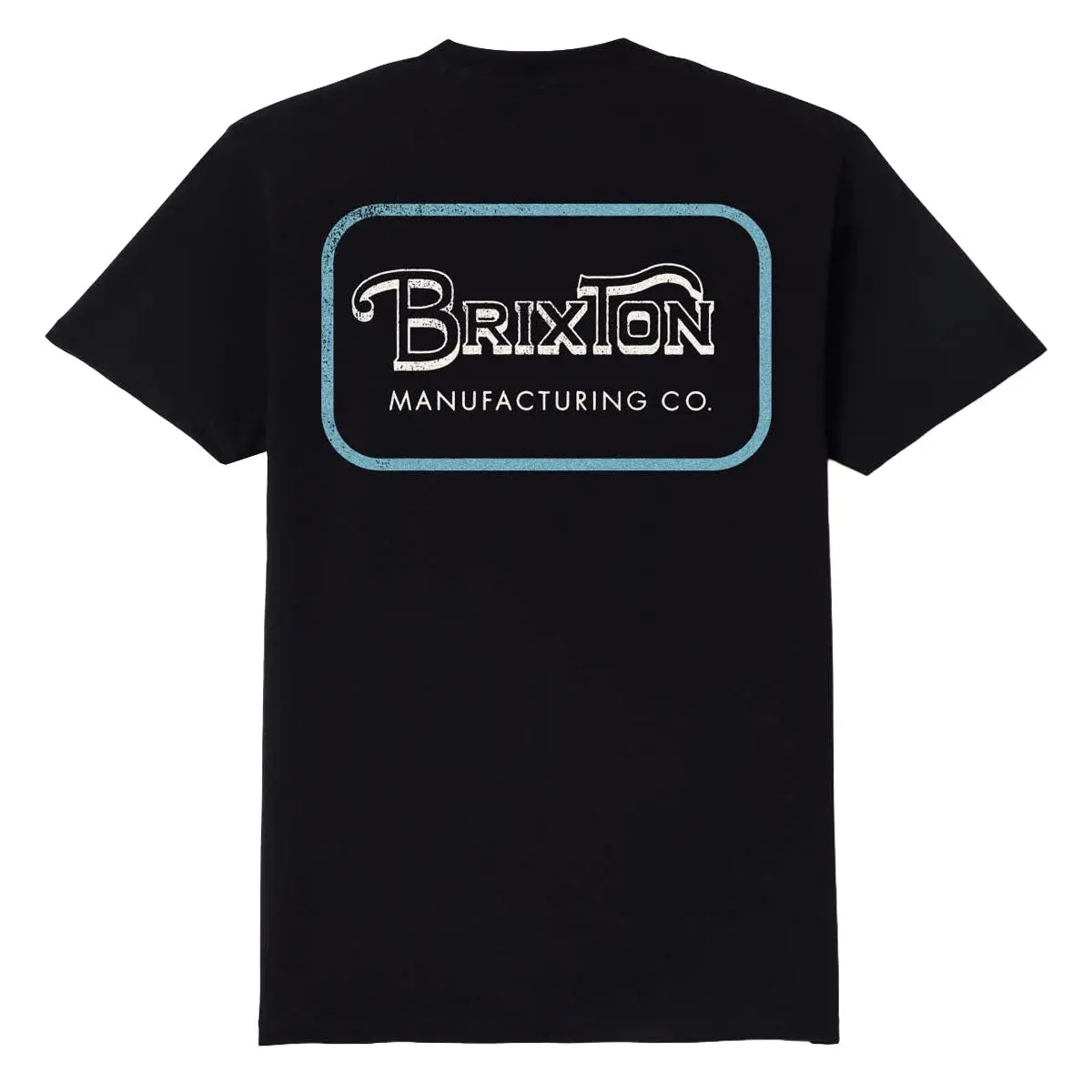 Brixton Grade T-Shirt - Black/Off White/Retro Blue 1
