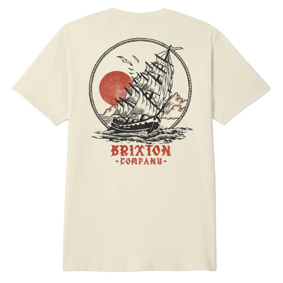 Brixton High Seas T-Shirt - Cream 1