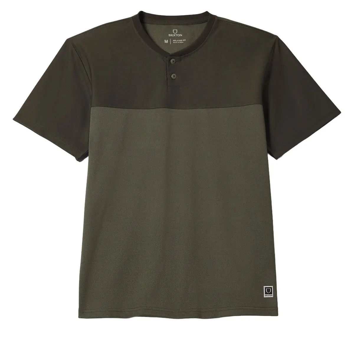Brixton Journey Henley Shirt - Dark Olive 1