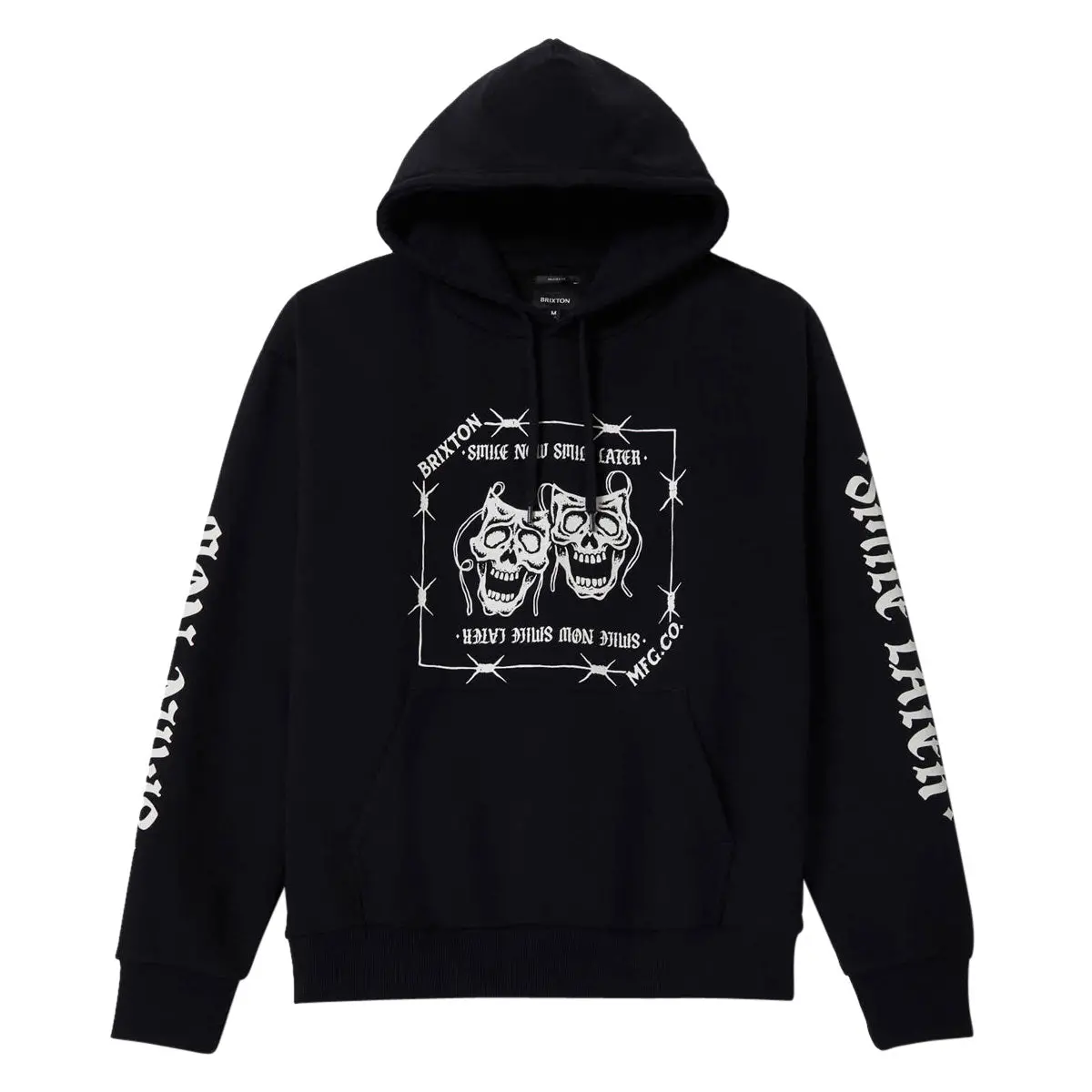 Brixton Smile Always Relaxed Hoodie - Black Worn Wash 1