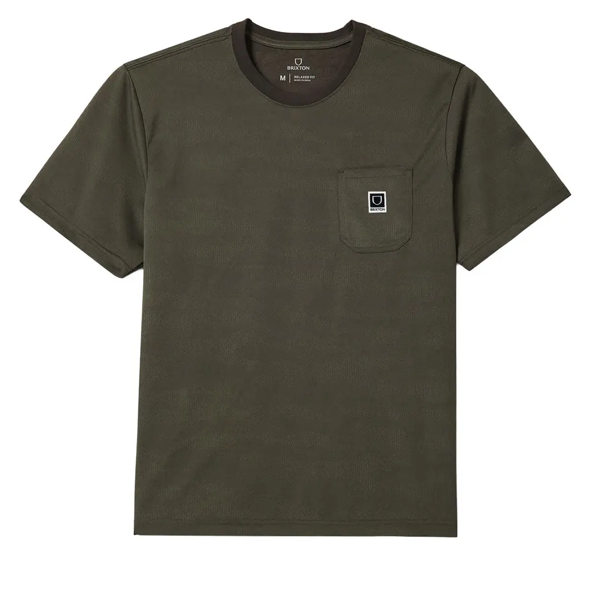 Brixton Journey Pocket T-Shirt - Olive Tiger Camo 1