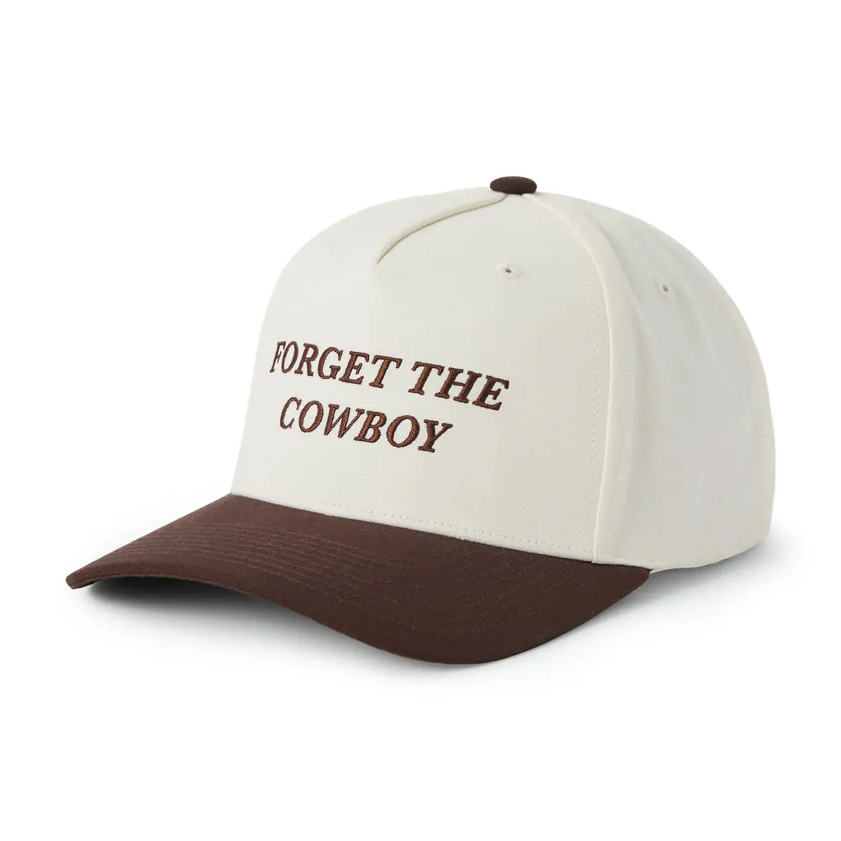 Brixton Forget The Cowboy Netplus Mp Snapback Hat - Chocolate/Off White 1