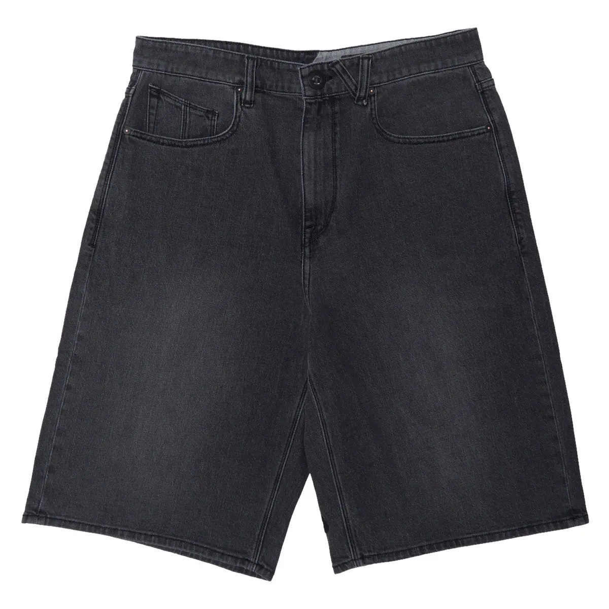 Volcom Chillow Denim 24 Shorts - Black Grey 1