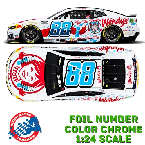 *Preorder* Connor Zilisch 2026 Wendy's Color Chrome 1:24 Nascar Diecast 1
