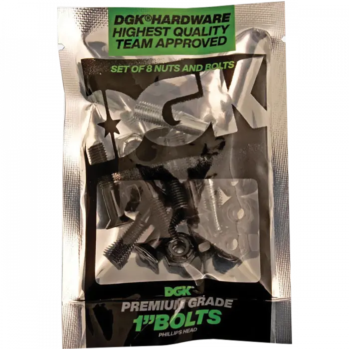 DGK Black Anodized Skateboard Hardware Kit – Phillips Screw Set