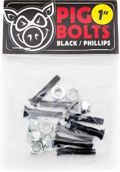 Black 1-Inch Phillips Head Screw by Pig Hardware