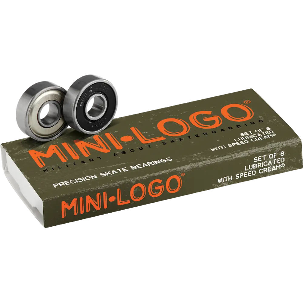 Bones Mini Logo Skateboard Bearings – 8-Piece Set