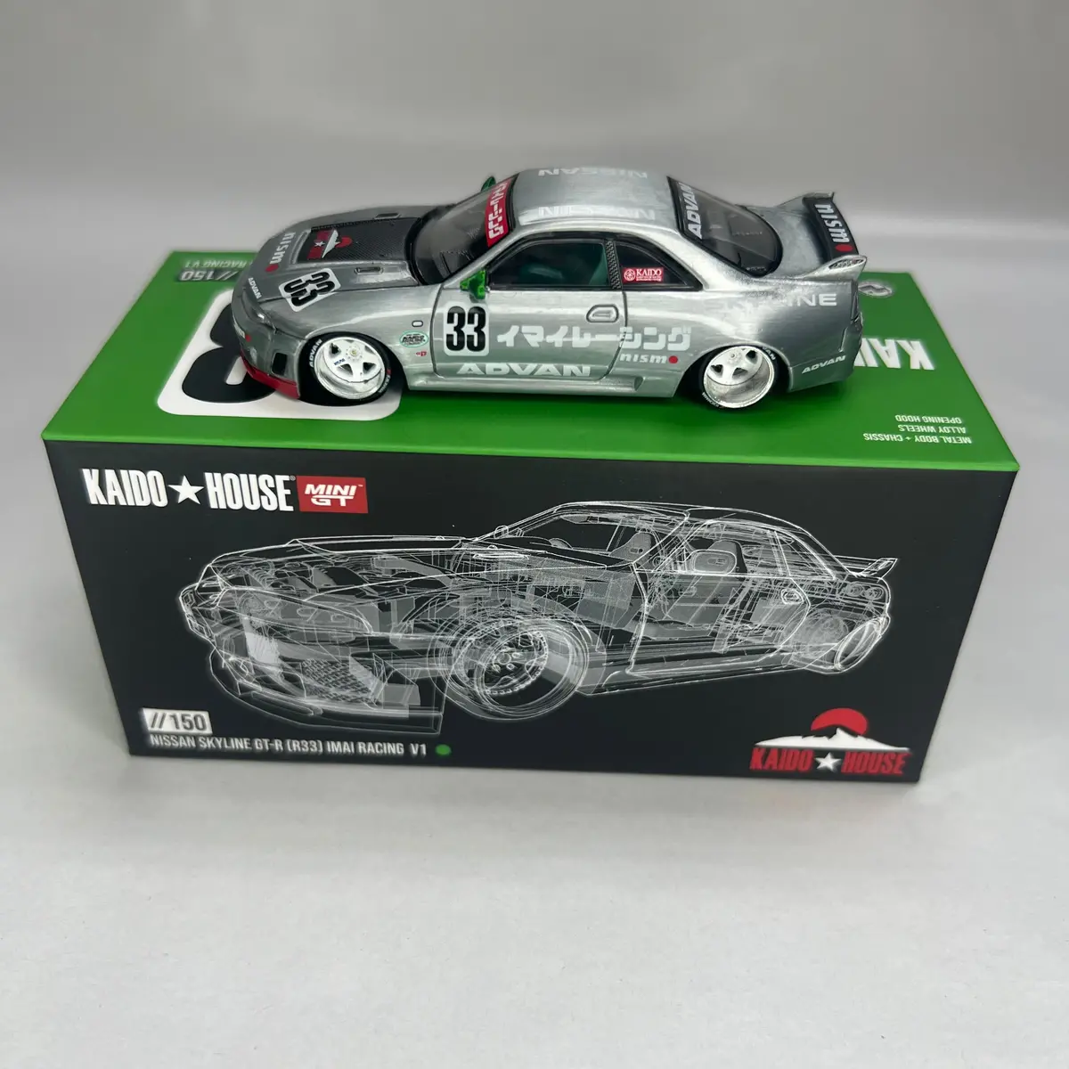 Chase Kaido House X Mini Gt 1:64 #150 Nissan Skyline Gt-R (R33) Imai Racing V1 1