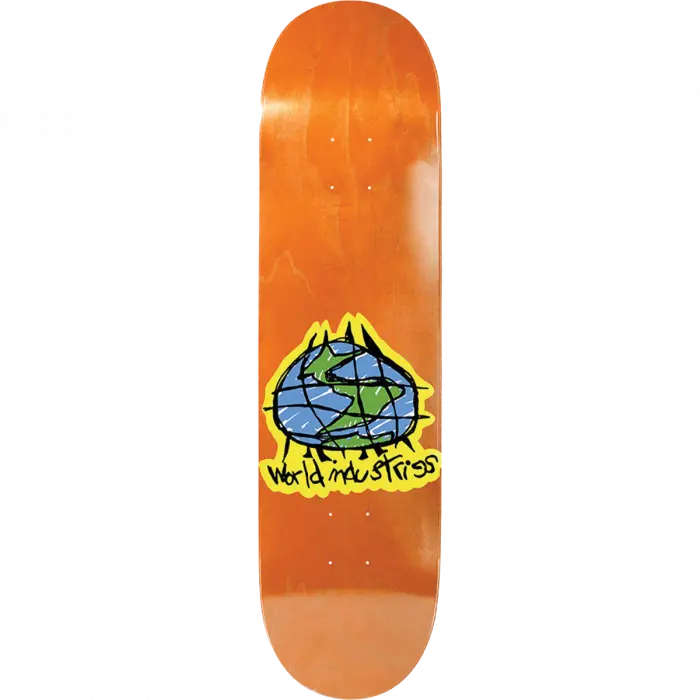 World Industries Orange Scribble Skateboard Deck – 8.5″