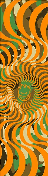 Spitfire Orange Camo Swirl Griptape Sheet