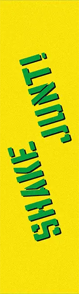 Shake Junt Yellow Griptape Sheet Featuring Iconic Stamp Graphic