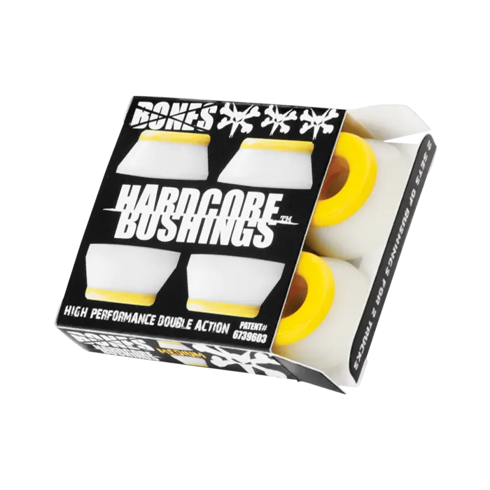 Bones Medium Hardcore Bushings – White and Yellow