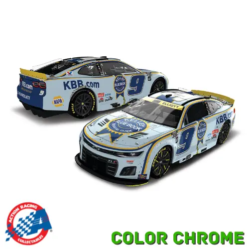 *Preorder* Chase Elliott 2025 Kelley Blue Book Kansas Win Color Chrome 1:24 Nascar Diecast 1