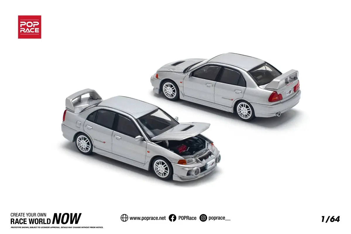 Pop Race 1/64 Mitsubishi Lancer Evolution Iv #140 1