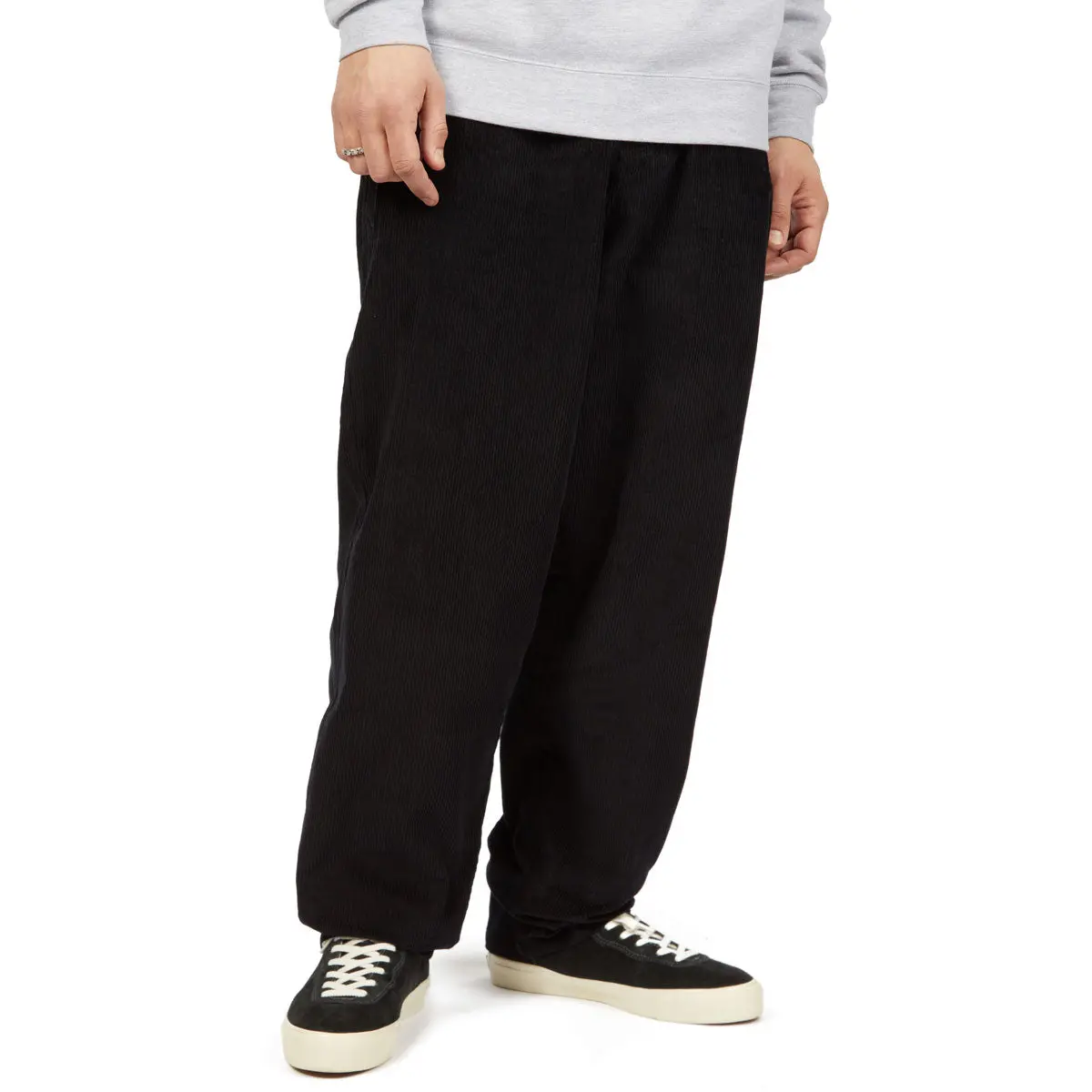 Ccs Baggy Taper Corduroy Pants - Black 1