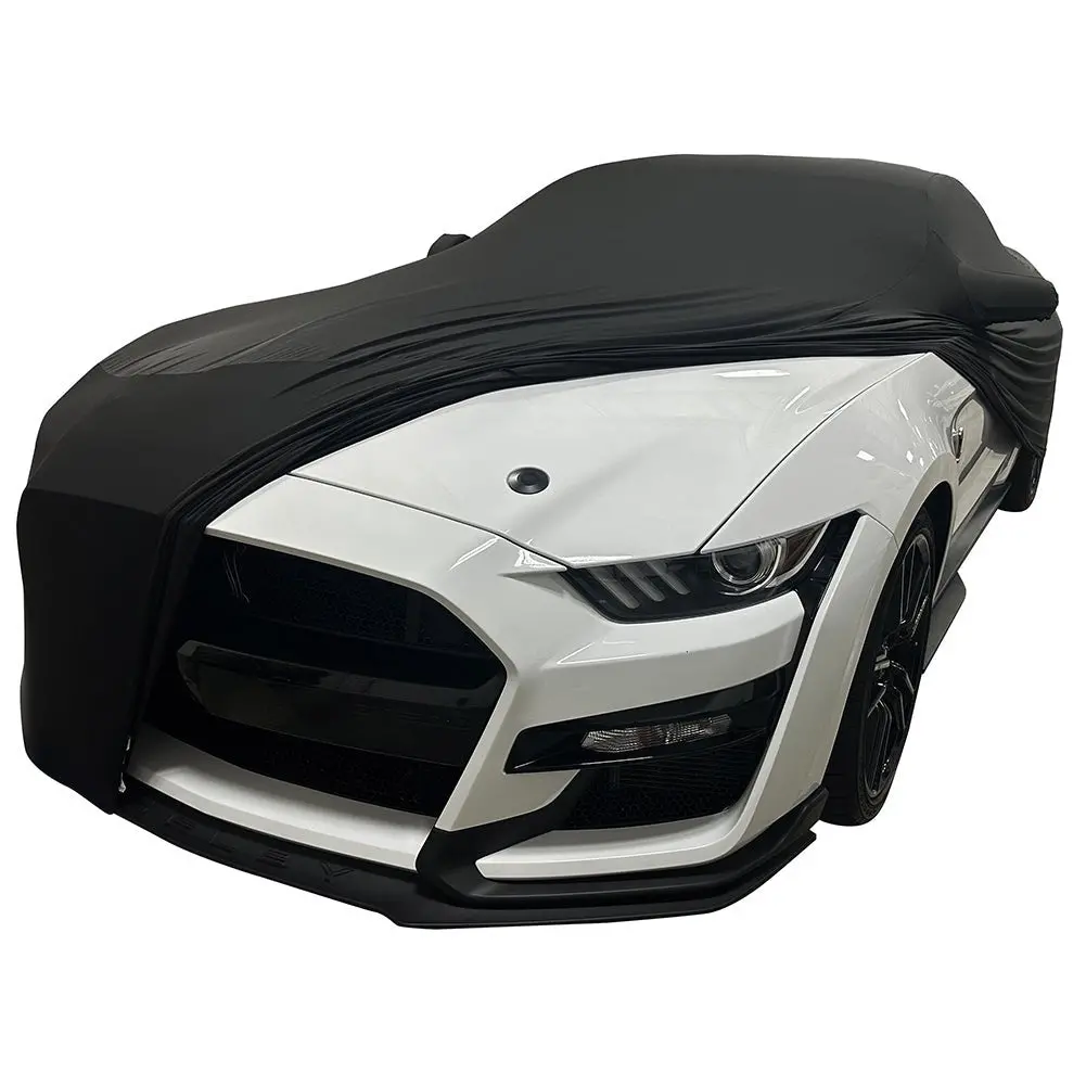 2005-2025 Ford Mustang Ultraguard Stretch Satin Indoor Car Cover - Black 2