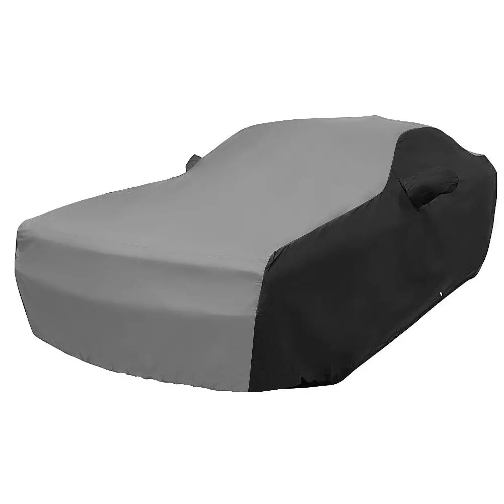 2008-2022 Dodge Challenger Ultraguard Plus Car Cover - Indoor/Outdoor Protection - Gray/Black 1