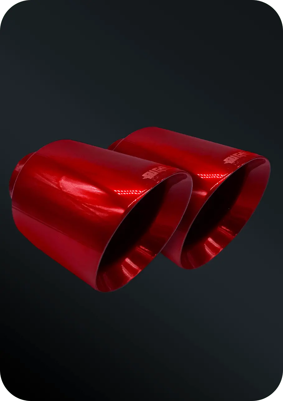(2015-2023) D-Charger 5" V8 Tip Set Candy Red 1