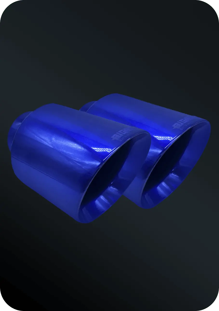 (2015-2023) D-Charger 5" V8 Tip Set Cobalt Blue 1
