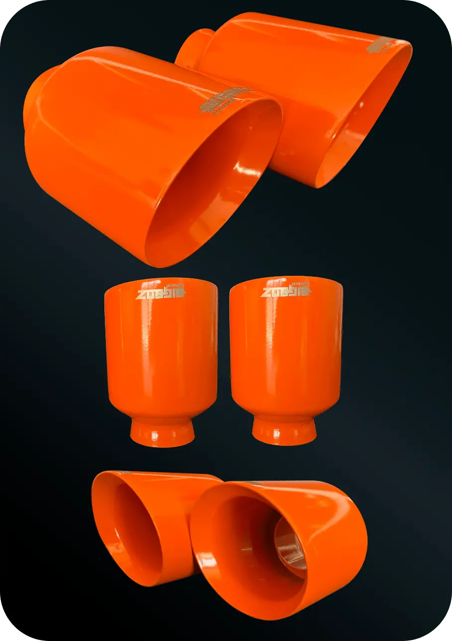 (2015-2023) D-Charger 5" V8 Tip Set Gloss Orange 1