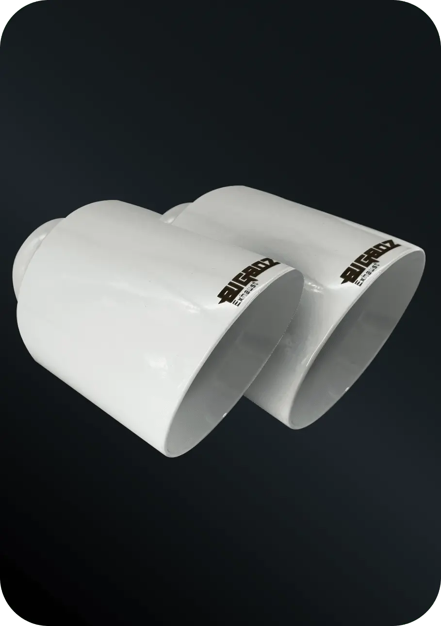 (2015-2023) D-Charger 5" V8 Tip Set  Gloss White 1