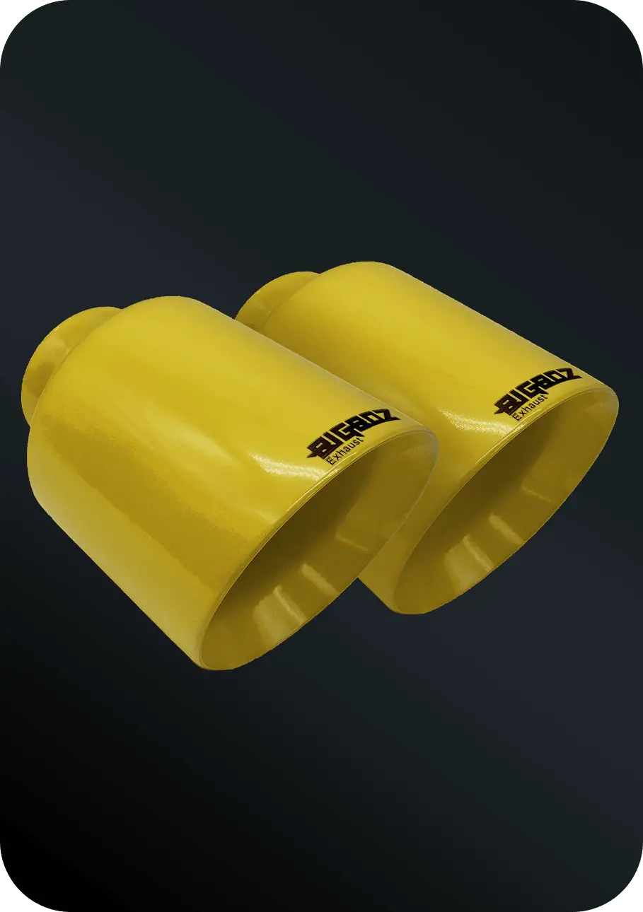 (2015-2023) D-Charger 5" V8 Tip Set Gloss Yellow 1