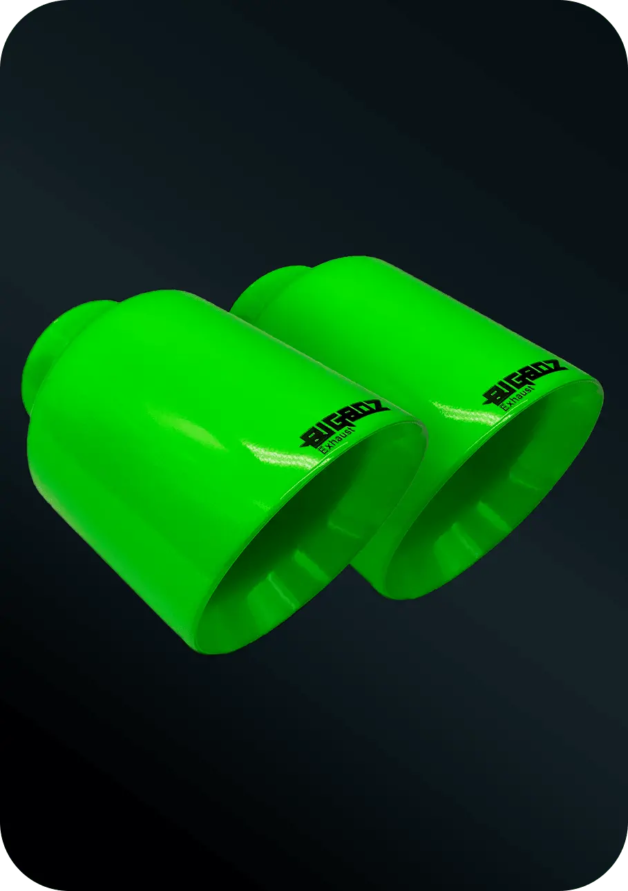 (2015-2023) D-Charger 5" V8 Tip Set Lime Green 1
