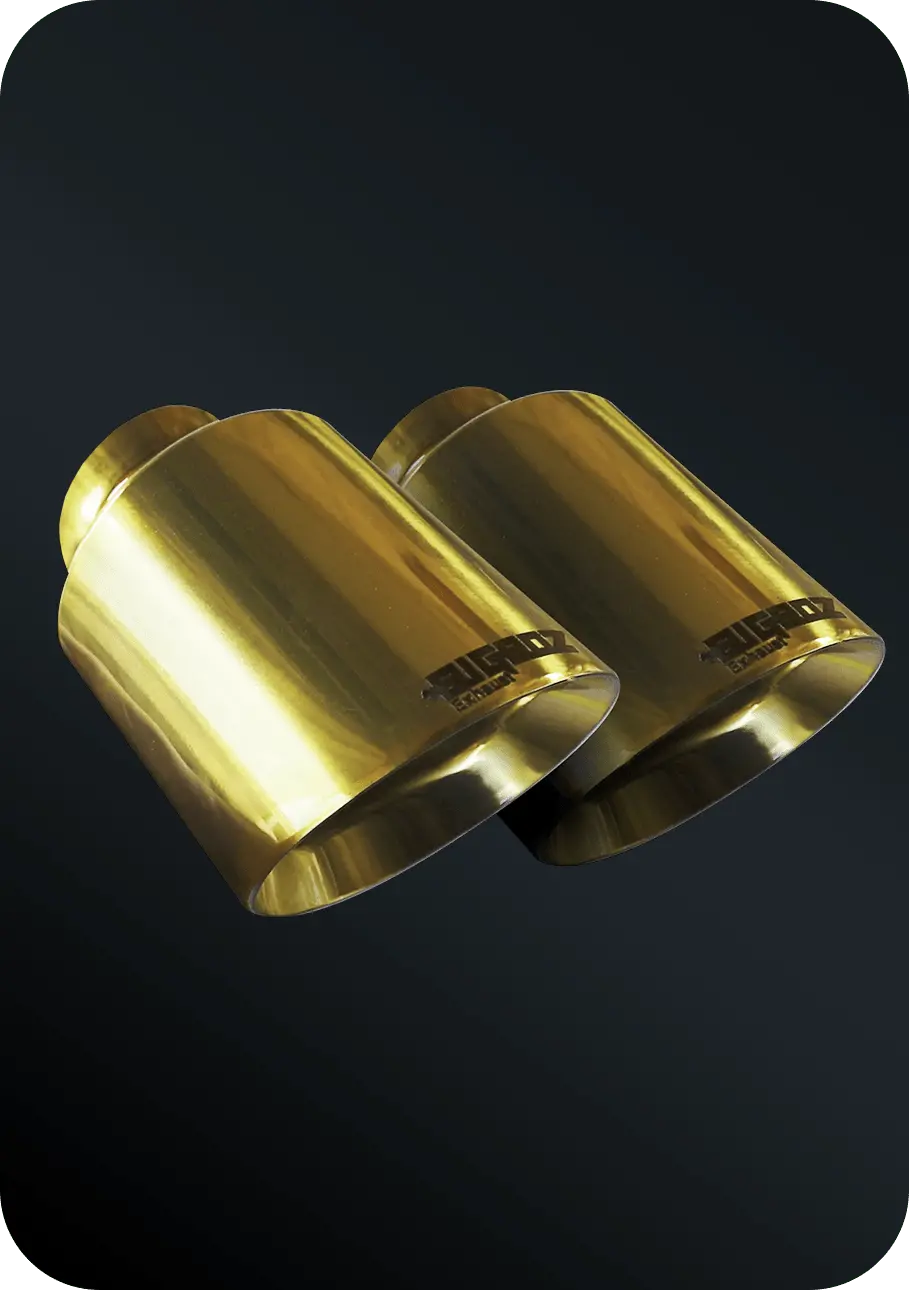 (2015-2023) D-Charger 5" V8 Tip Set Metallic Gold 1