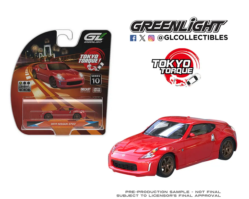 (Coming Soon) Greenlight 1:64 Tokyo Torque Series 10 – Nissan 370Z – Red – Solid Pack 1