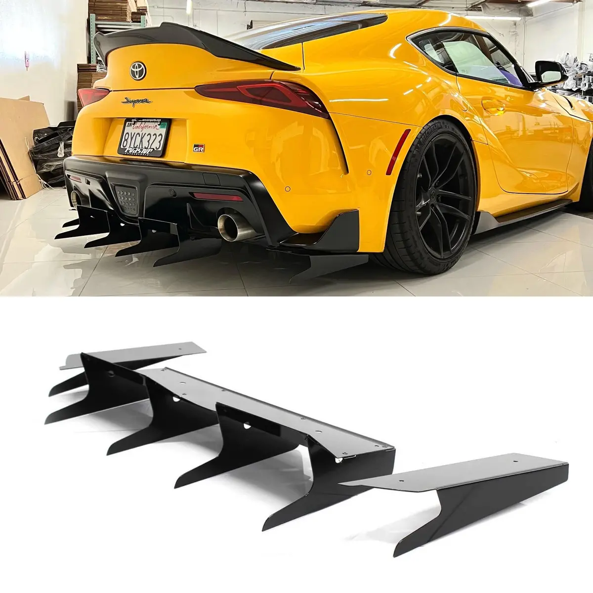 2020- 2022 Toyota Supra A90 Rear Diffuser V5 1