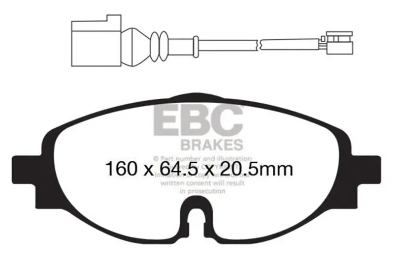 Ebc Yellowstuff High-Performance Front Brake Pads – 2014+ Audi A3 1.8T 1