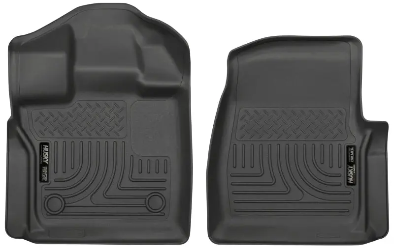 Husky Liners Weatherbeater Floor Mats – Front Black Liners For 2015 Ford F-150 Standard Cab 1