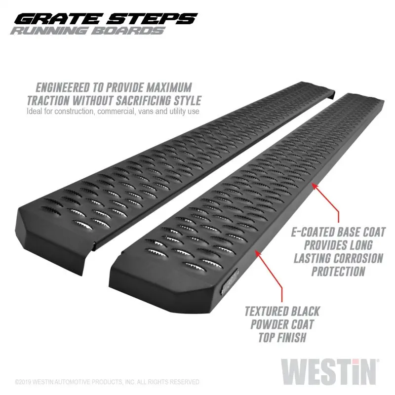 Westin Gratestep Running Boards – 75-Inch Textured Black Side Steps 1