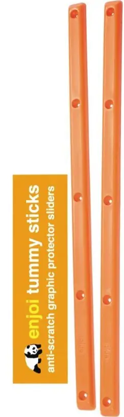 Orange Enjoi Tummy Sticks Deck Protection Rails for Skateboards