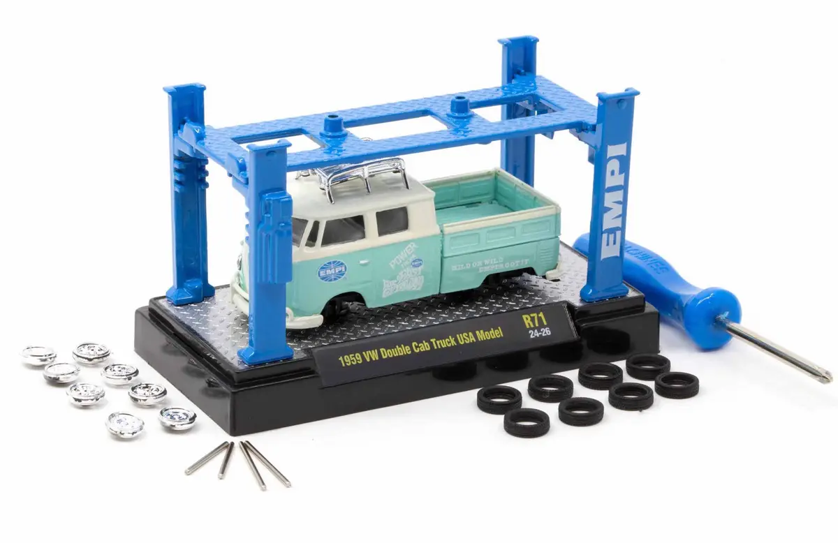 1959 Volkswagen Double Cab Truck Empi M2 Machines 1:64 Scale Model Kit Release 71 2