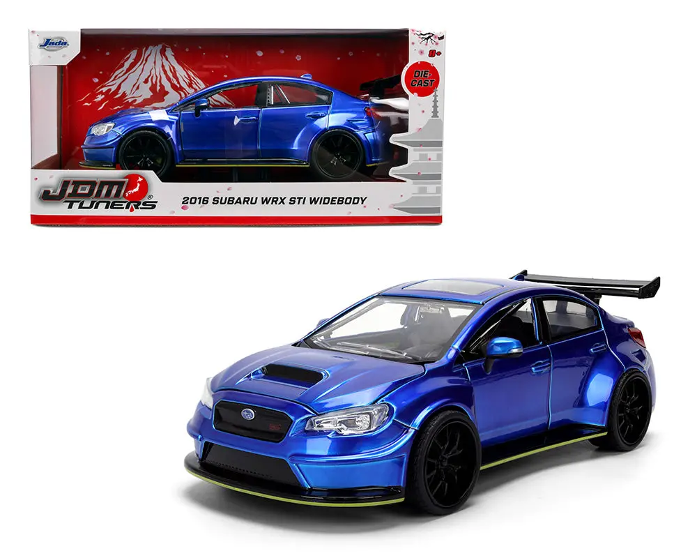 Jada 1:24 2016 Subaru Wrx Sti Widebody – Blue – Jdm Tuners 1
