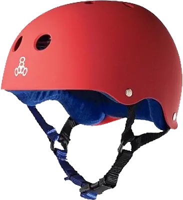 Triple 8 Sweatsaver Helmet (Red With Blue Lining) 1