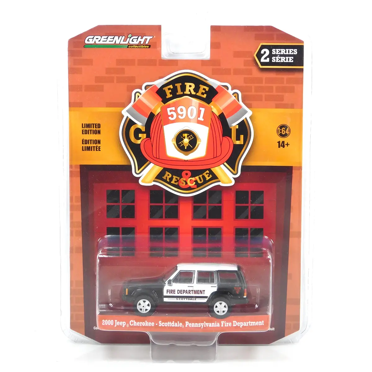 Fire & Rescue 67020D 2000 Jeep Cherokee Scottdale, Pennsylvania Fire 1:64 Diecast 1