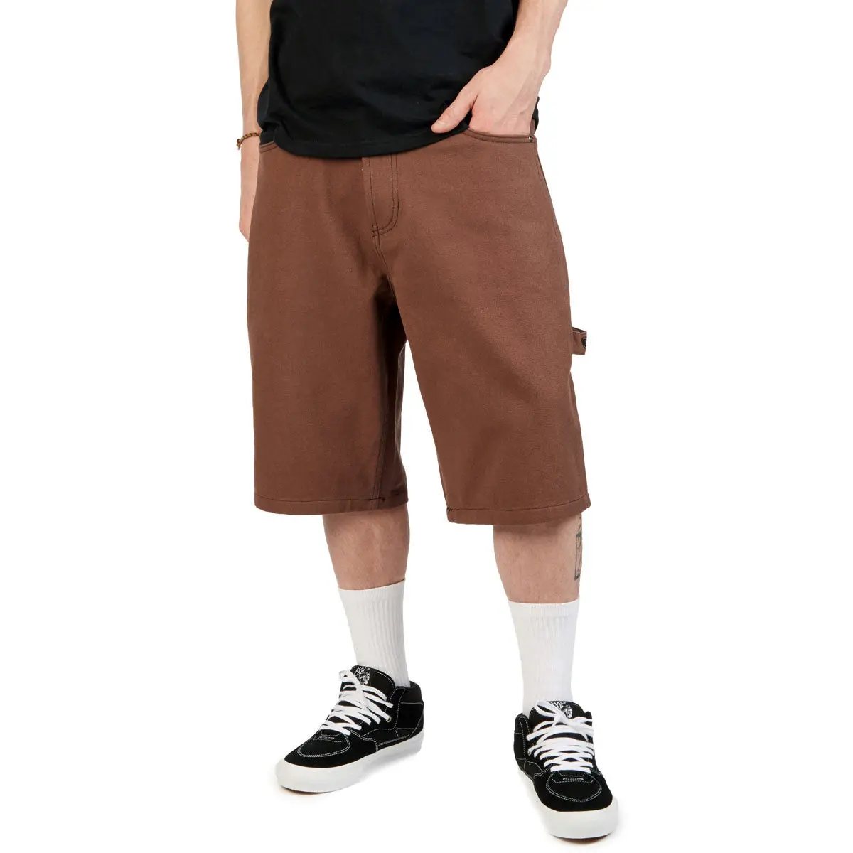 Ccs Hammer Loop Canvas Shorts - Brown/Black 1