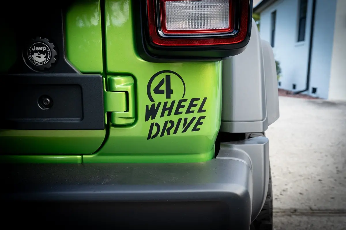 4 Wheel Drive Decal Fits Jeep Wrangler / Gladiator / Willys 1