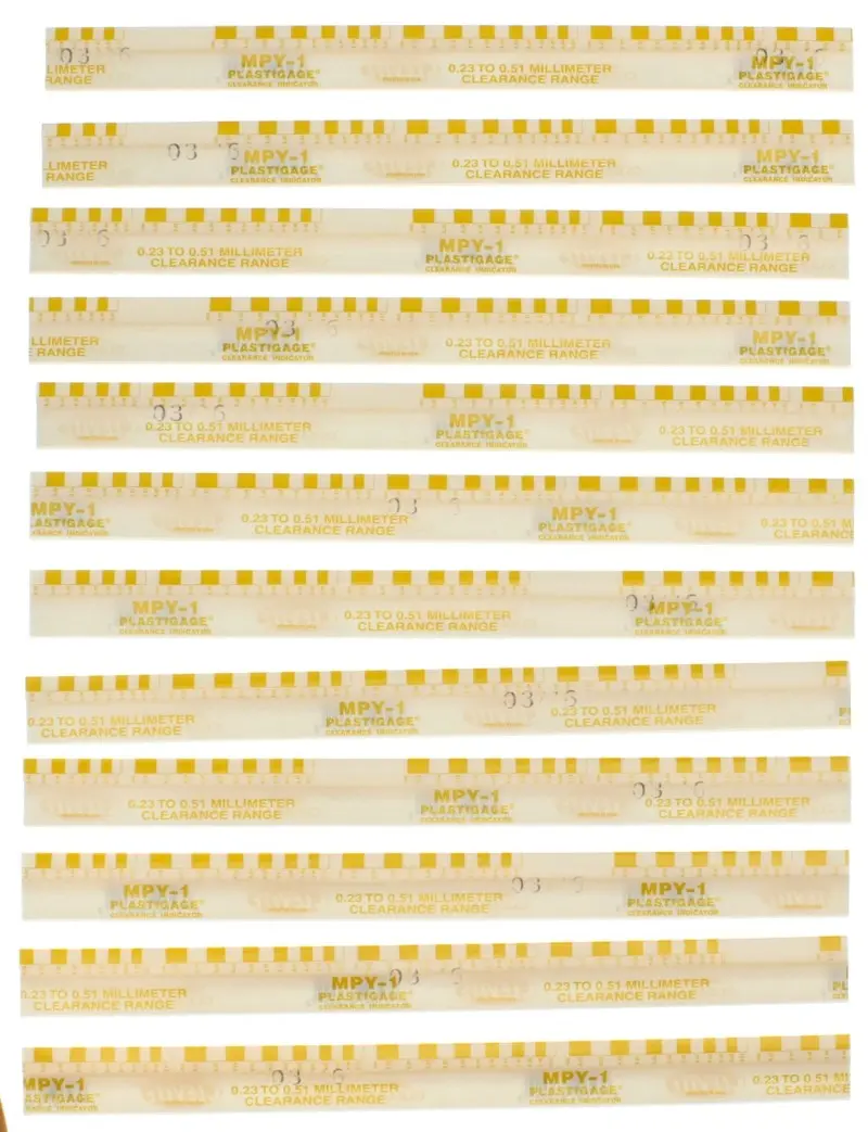 Clevite Plastigage Yellow Compression Measurement Set – 12-Pack 1