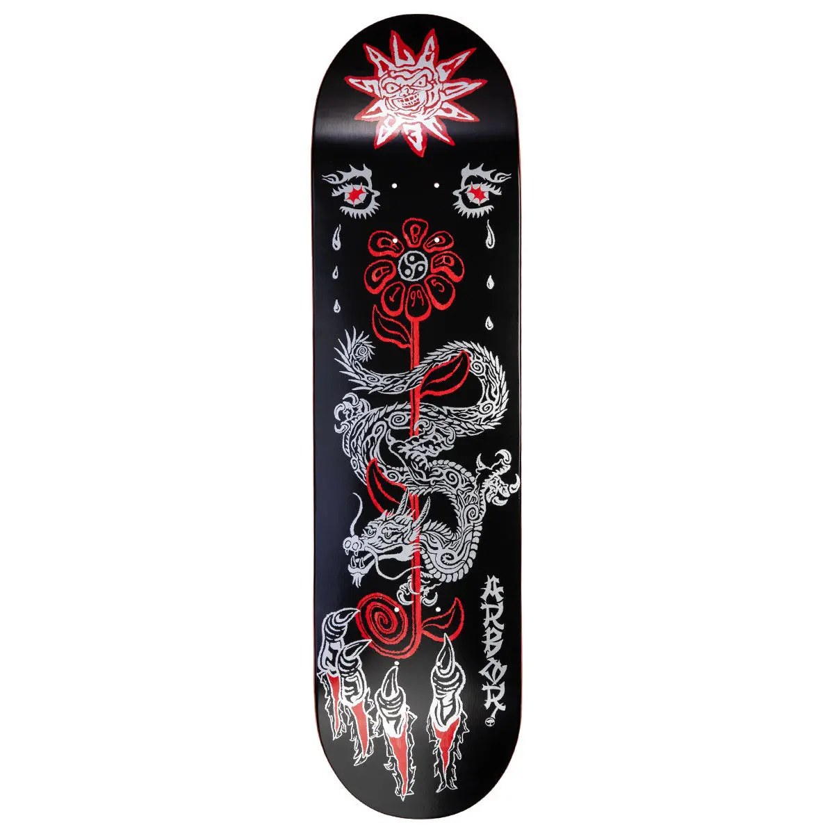Arbor Alec Majerus Lucky Dragon Skateboard Deck - Black - 8.25" 1