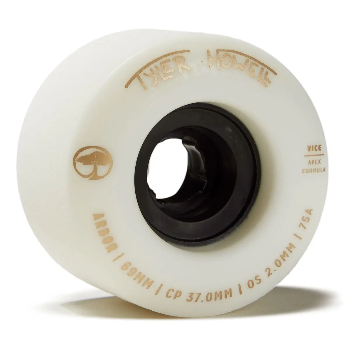 Arbor Vice Tyler Howell 75A Longboard Wheels - White - 69Mm 1