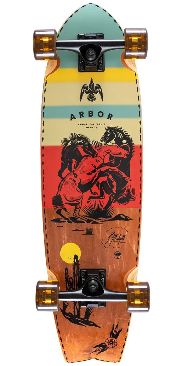 Arbor Jess Mudgett Sizzler Prebuilt Longboard Complete 1