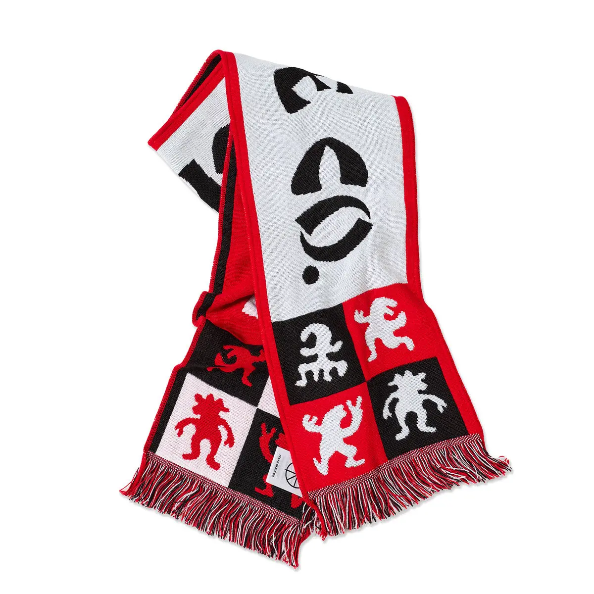Polar Checkers Football Scarf - Red 1